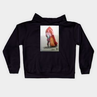 Red Stiletto with jeweled snake Kids Hoodie